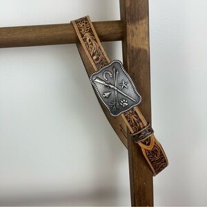 Justin Boots Kids Brown Leather Belt